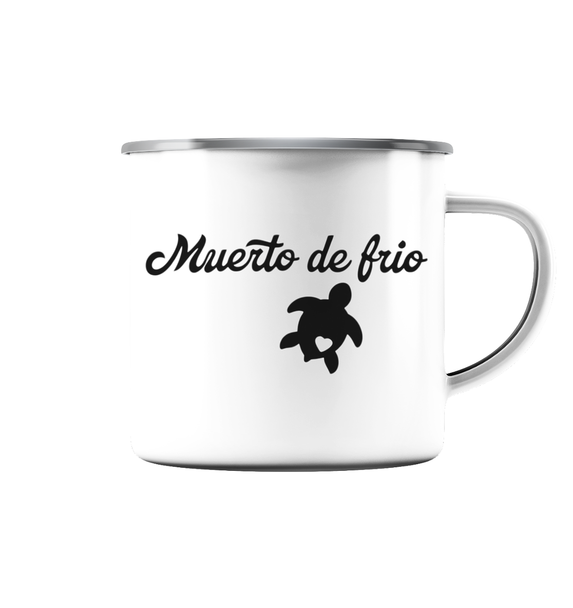 Camping Emaille Tasse (Silber)