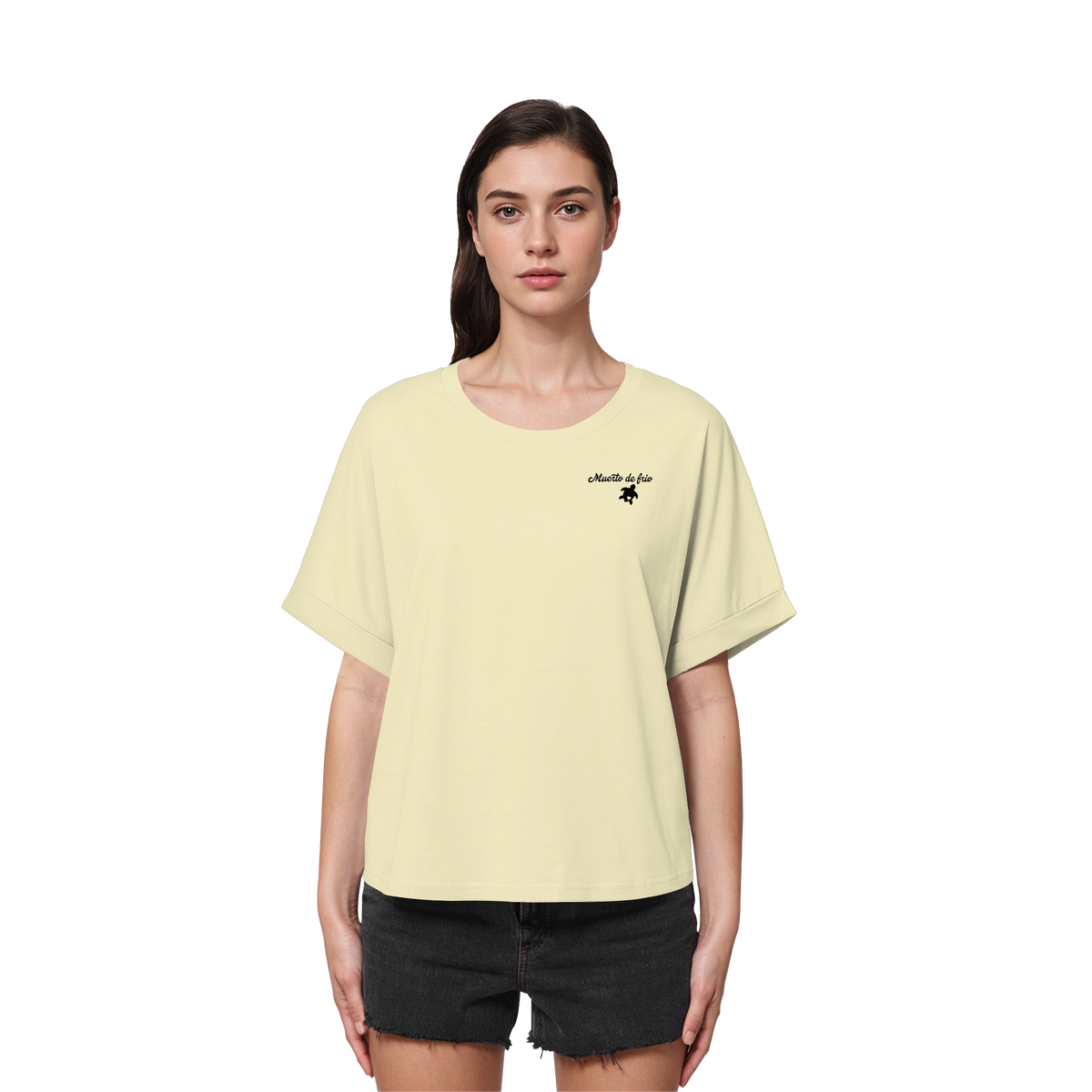 Camping T-Shirt Women Organic Rolled Sleeve