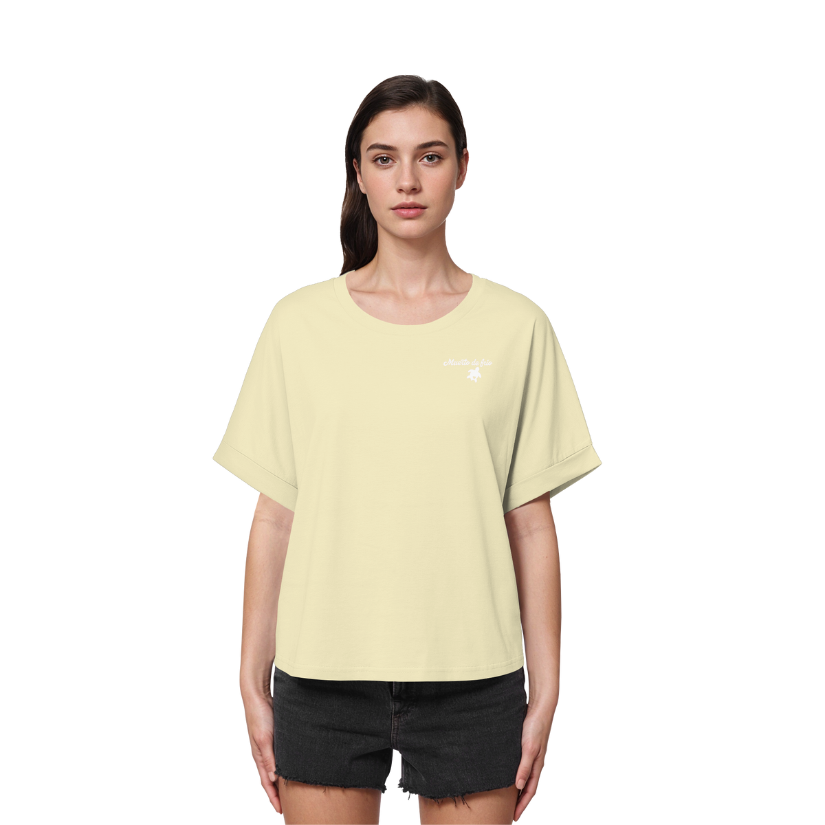 Camping T-Shirt Women Organic Rolled Sleeve