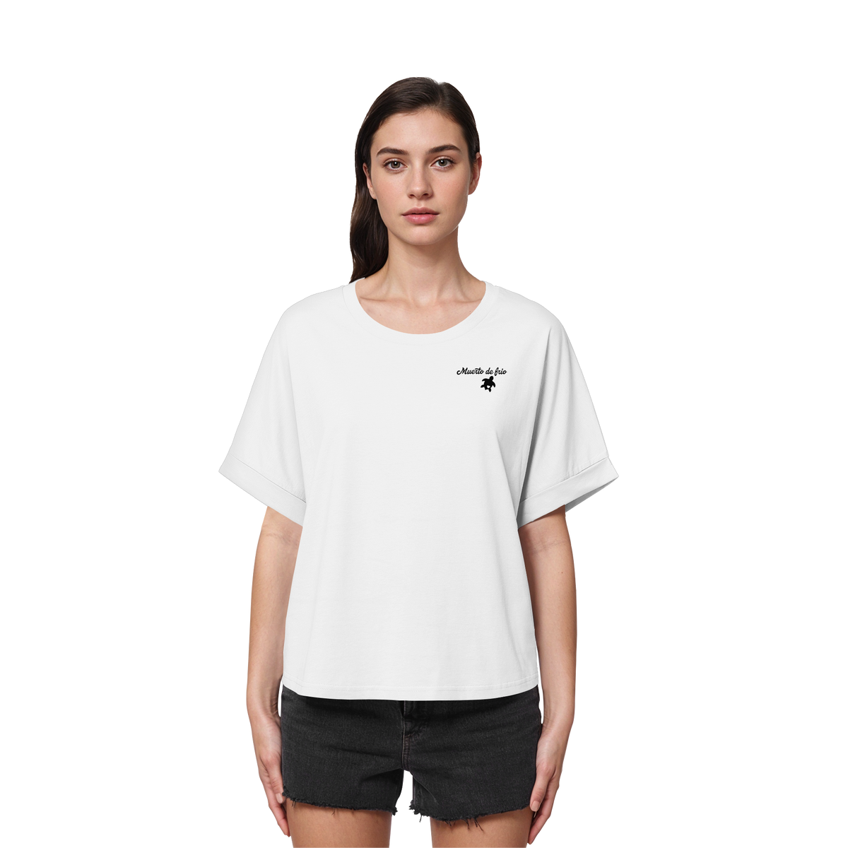 Camping T-Shirt Women Organic Rolled Sleeve